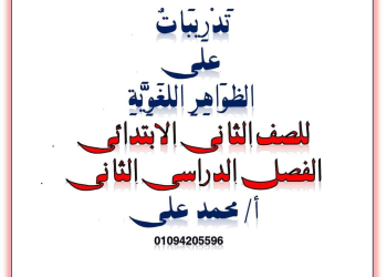 مذكرة الظواهر اللغوية الصف الثاني الابتدائي الترم الثاني ٢٠٢٤ إعداد الأستاذ/ محمد علي