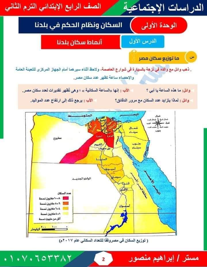 ملزمة المجد شرح وتدريبات الدراسات الاجتماعية رابعة ابتدائي الترم الثاني