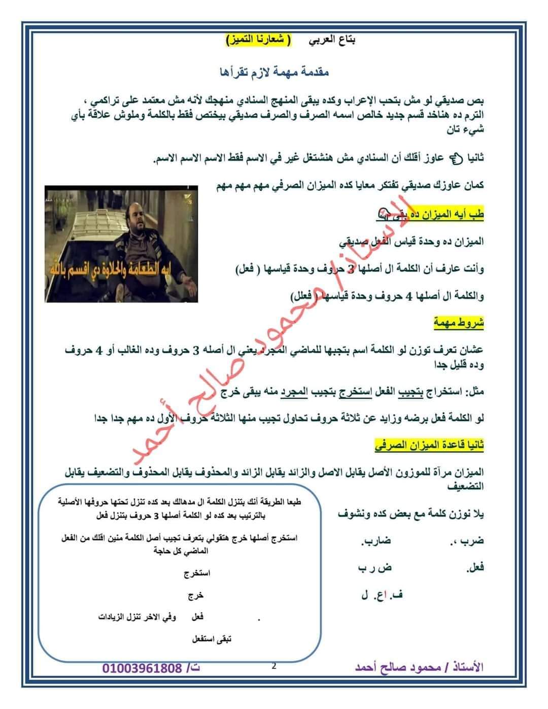 ملزمة مراجعة النحو الصف الثالث الاعدادي الترم الثاني مع الاجابات ملزمة مراجعة النحو الصف الثالث الاعدادي الترم الثاني مع الاجابات