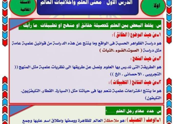 بوكليت المراجعة النهائية فلسفة ومنطق الصف الاول الثانوي الترم الثاني