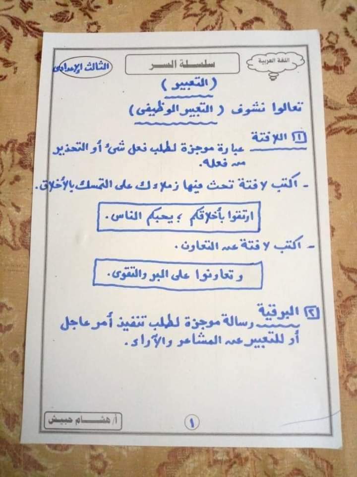 ملزمة شرح التعبير الوظيفي لصفوف المرحلة الاعدادية ملزمة شرح التعبير الوظيفي لصفوف المرحلة الاعدادية
