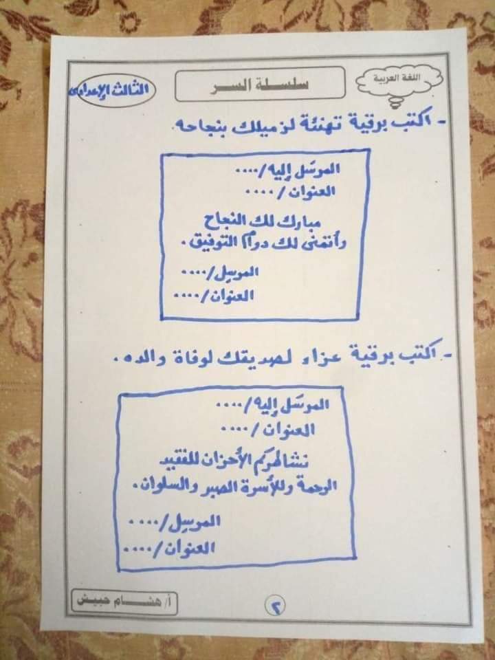 ملزمة شرح التعبير الوظيفي لصفوف المرحلة الاعدادية