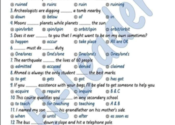 120 سؤال متوقع في اللغة الإنجليزية للصف الثالث الثانوي 2024