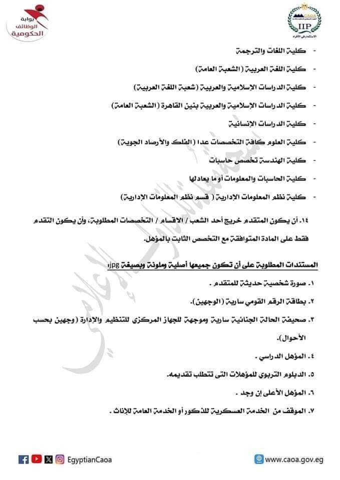 المستندات المطلوبة للتقديم في وظيفة معلم مساعد علي مستوي كل محافظات مصر علي أن يبدأ التقديم من ١٥- ٢٧ مايو ٢٠٢٤