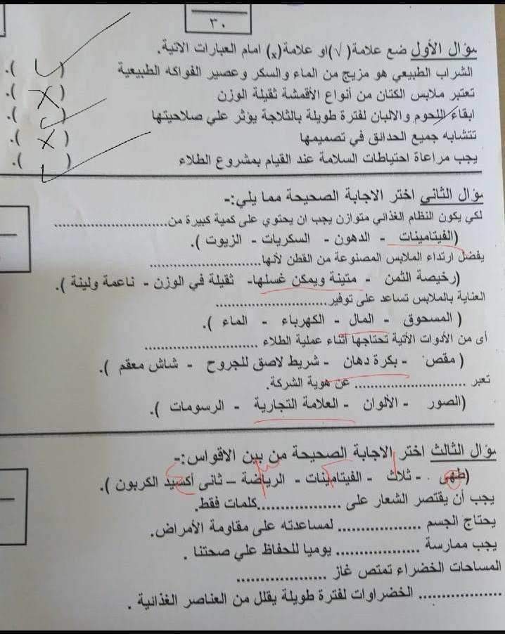 امتحان المهارات المهنية الصف الرابع الابتدائي محافظة دمياط الترم الثاني ٢٠٢٤ بالاجابات