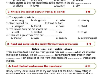 تجميع امتحانات المحافظات في اللغة الإنجليزية للصف الخامس الابتدائي الترم الثاني بالاجابات