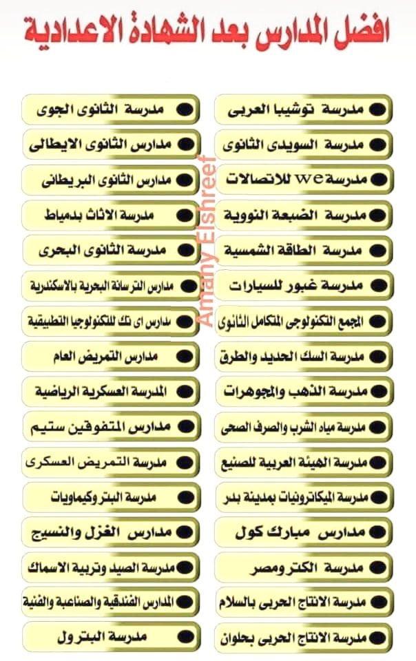 افضل المدارس بعد الشهادة الاعدادية افضل المدارس بعد الشهادة الاعدادية