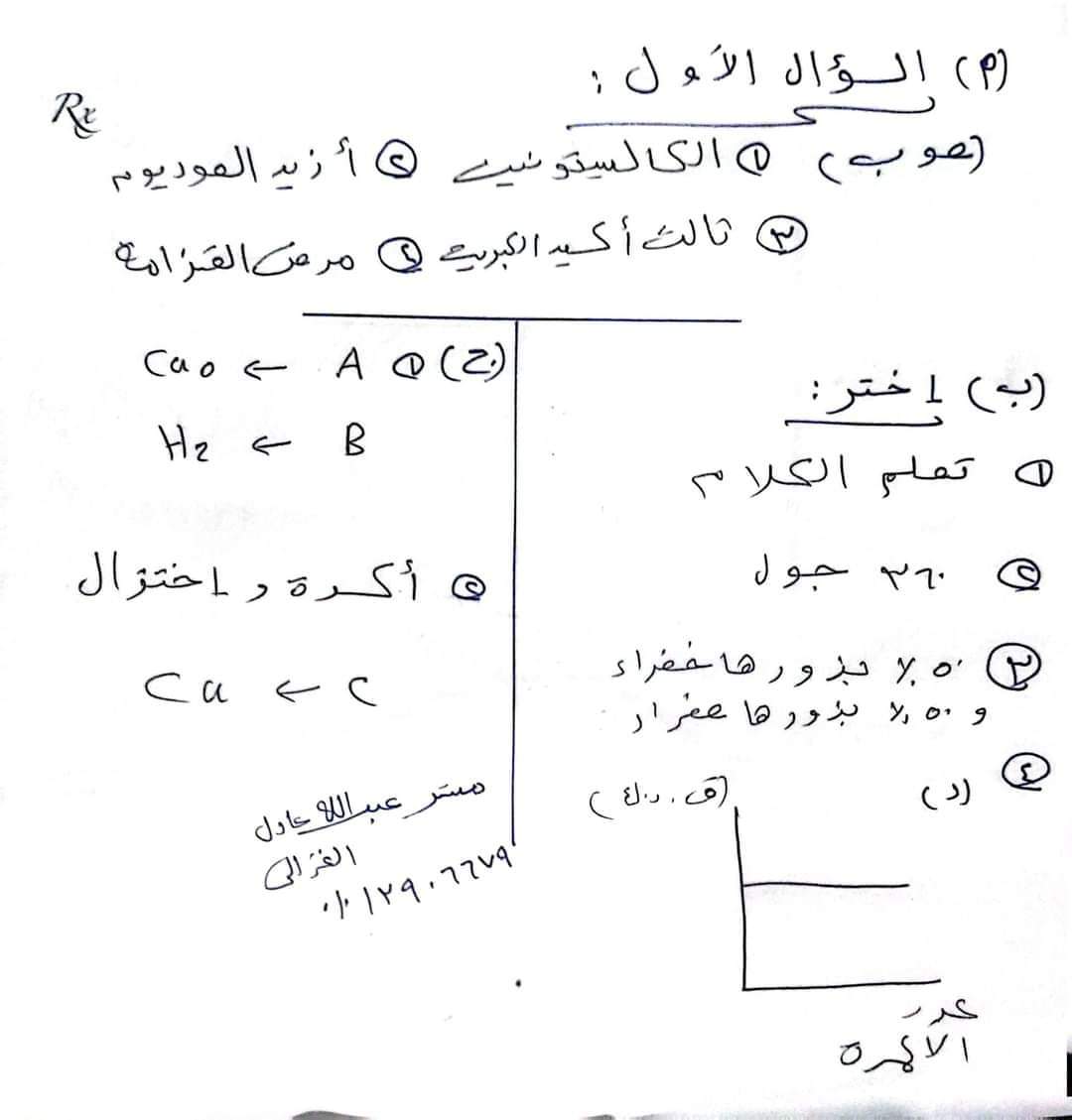 إجابة امتحان العلوم محافظة البحيرة تالتة اعدادي الترم الثاني ٢٠٢٤ إجابة امتحان العلوم محافظة البحيرة تالتة اعدادي الترم الثاني ٢٠٢٤