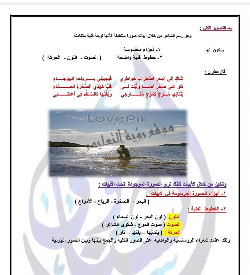 توقعات سؤال النصوص للثانوية العامة 2024