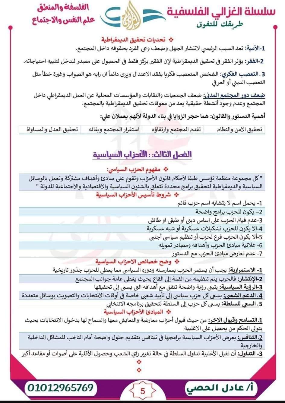 المراجعة النهائية والتوقعات في التربية الوطنية للثانوية العامة 2024 المراجعة النهائية والتوقعات في التربية الوطنية للثانوية العامة 2024