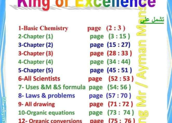 اقوى ملزمة مراجعة نهائية chemistry للثانوية العامة لغات