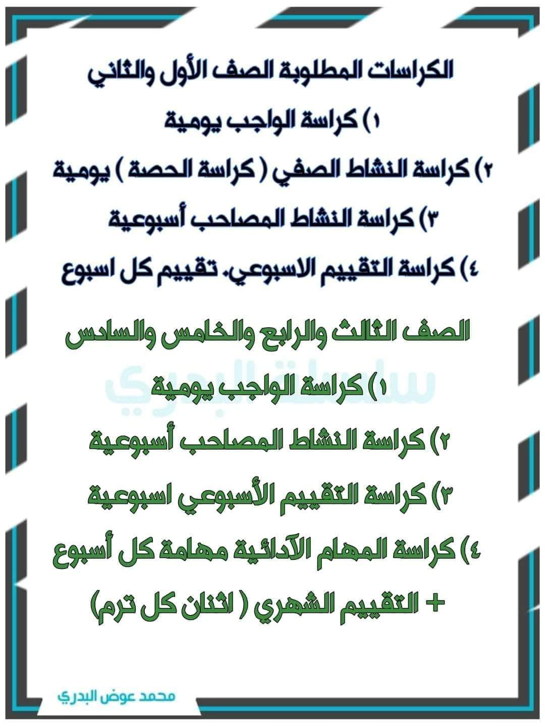 مواعيد التقييمات و الامتحانات للصفوف الابتدائية للعام الدراسي 2024 - 2025 مواعيد التقييمات و الامتحانات للصفوف الابتدائية للعام الدراسي 2024 - 2025