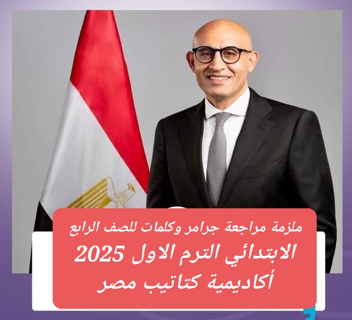 ملزمة مراجعة جرامر وكلمات للصف الرابع الابتدائي الترم الاول 2025 ملزمة مراجعة جرامر وكلمات للصف الرابع الابتدائي الترم الاول 2025 - تحميل مذكرات اللغة الانجليزية