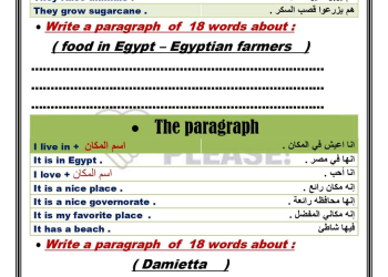ملزمة مراجعة ليلة الامتحان لغة إنجليزية الصف الرابع الابتدائي الفصل الدراسي الاول 2025