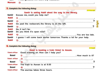 المحادثات المتوقعة في اللغة الإنجليزية للشهادة الاعدادية الترم الاول 2025