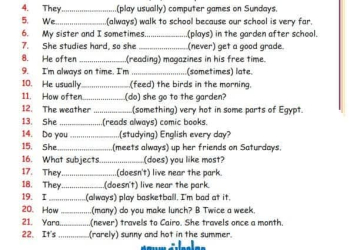 ملزمة مراجعة قواعد اللغة الإنجليزية وسؤال تصحيح الخطأ للصف السادس الابتدائي الترم الاول