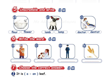 التقييمات النهائية في اللغة الإنجليزية للصف الأول الابتدائي الترم الثاني 2025