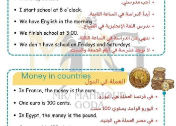 تحميل براجرافات اللغة الإنجليزية من الصف الثالث الابتدائي إلى الصف الثالث الاعدادي الترم الثاني