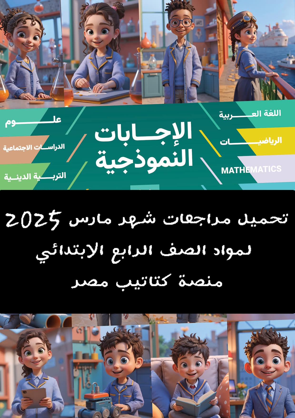 تحميل مراجعات شهر مارس 2025 لمواد الصف الرابع الابتدائي