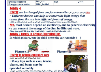 مذكرة مراجعة Science العلوم لغات للصف الرابع الابتدائي الفصل الدراسي الثاني
