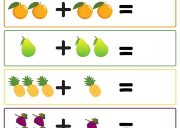 اهم مذكرة تعليم جمع الارقام من خلال الصور للأطفال PDF