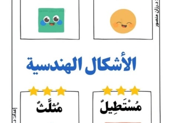 اهم مذكرة تعليم الاشكال الهندسية للأطفال نسخة كاملة PDF