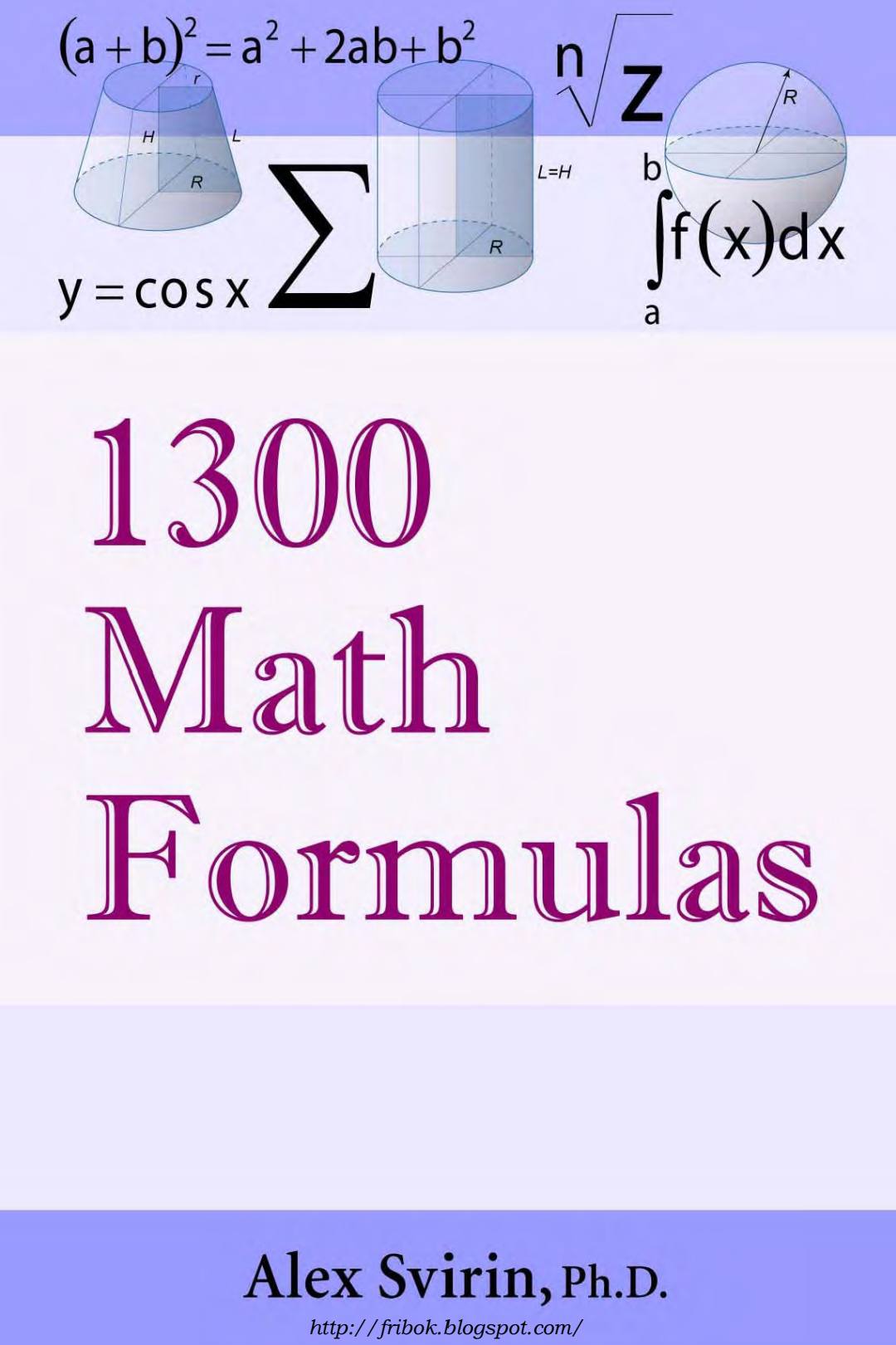 تحميل كتاب 1300 قانون رياضي نسخة كاملة PDF تحميل كتاب 1300 قانون رياضي نسخة كاملة PDF